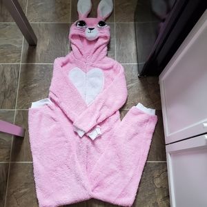Rabbit onesie-Halloween costume.One-piece winter pajama